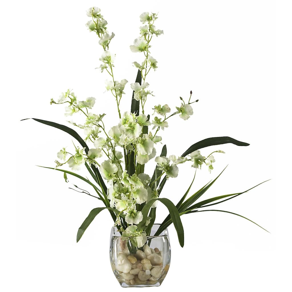 Hollywood Regency Orchid Arrangement - Silk Flower Decor for Home Office - 19