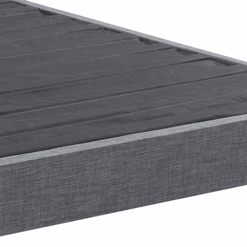 13" Modern Grey Twin XL Platform Bed Frame, No Headboard Design