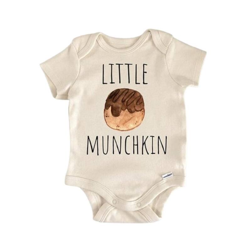 Donut Munchkin Bakery - Baby Boy Girl Clothes Infant Bodysuit Funny Cute Newborn - Pink - 0-3M