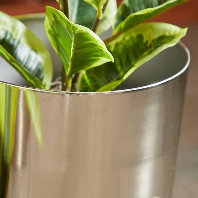 Iron Glam Contemporary Planter (Set of 2) - S/2 16", 13"H
