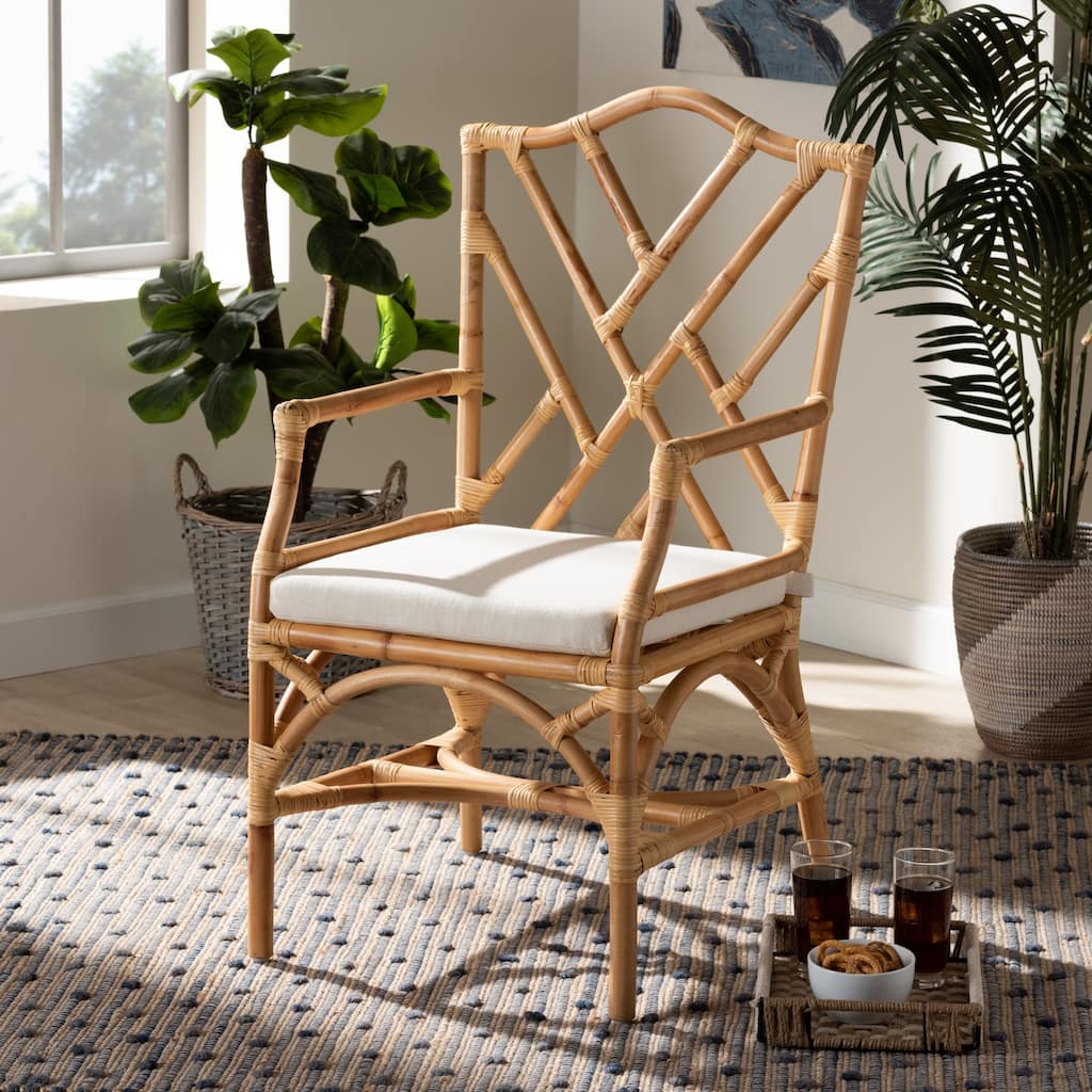 Delta Modern Natural Finished Rattan Dining Chair