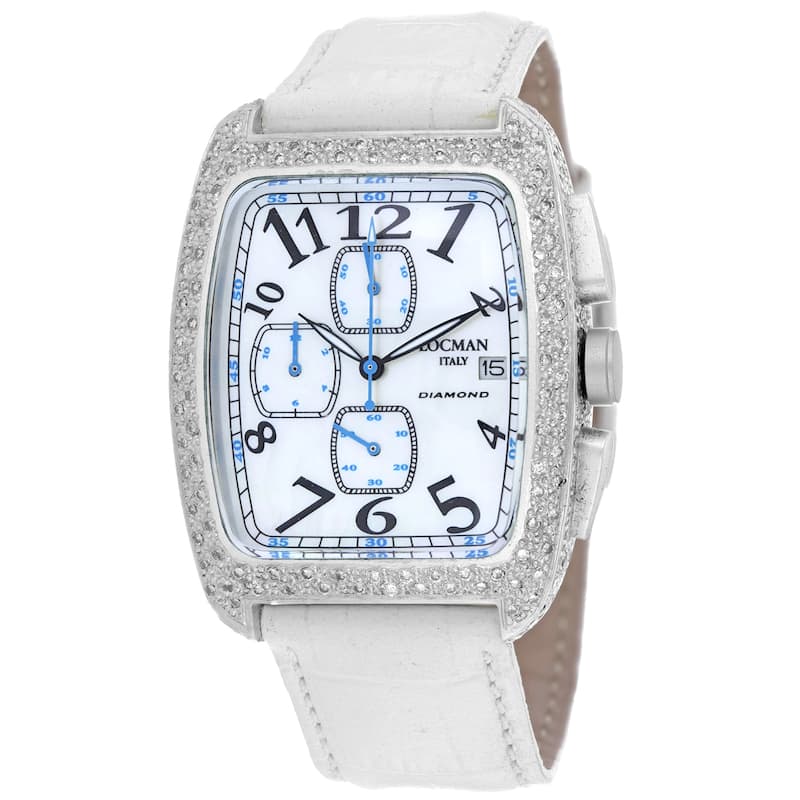 Locman Women's Diamond Classic Mother of Pearl Dial Watch - 487MOPBKSK2DC/WH - Mother of Pearl - 6 (36)