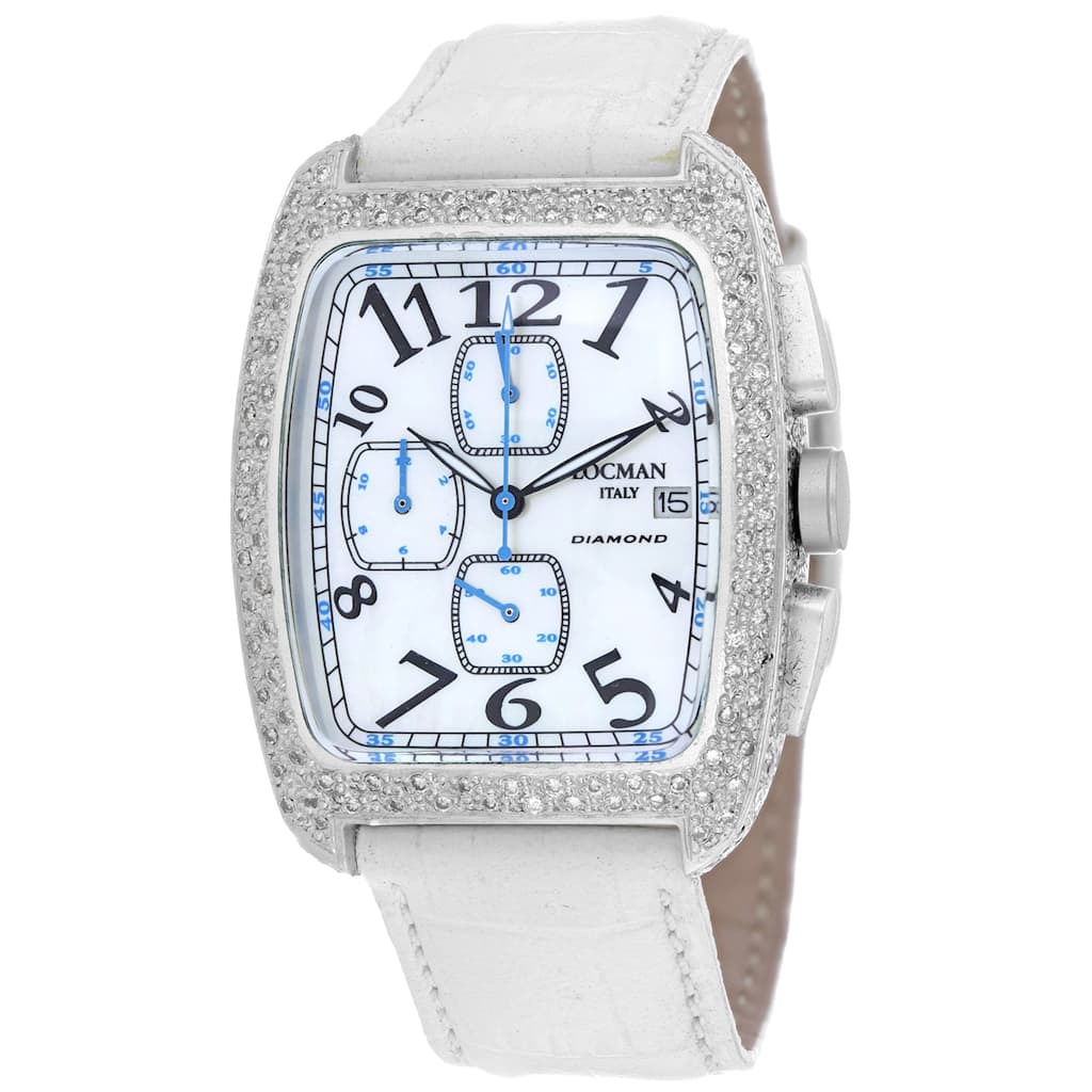 Locman Women's Diamond Classic Mother of Pearl Dial Watch - 487MOPBKSK2DC/WH - Mother of Pearl - 6 (36)
