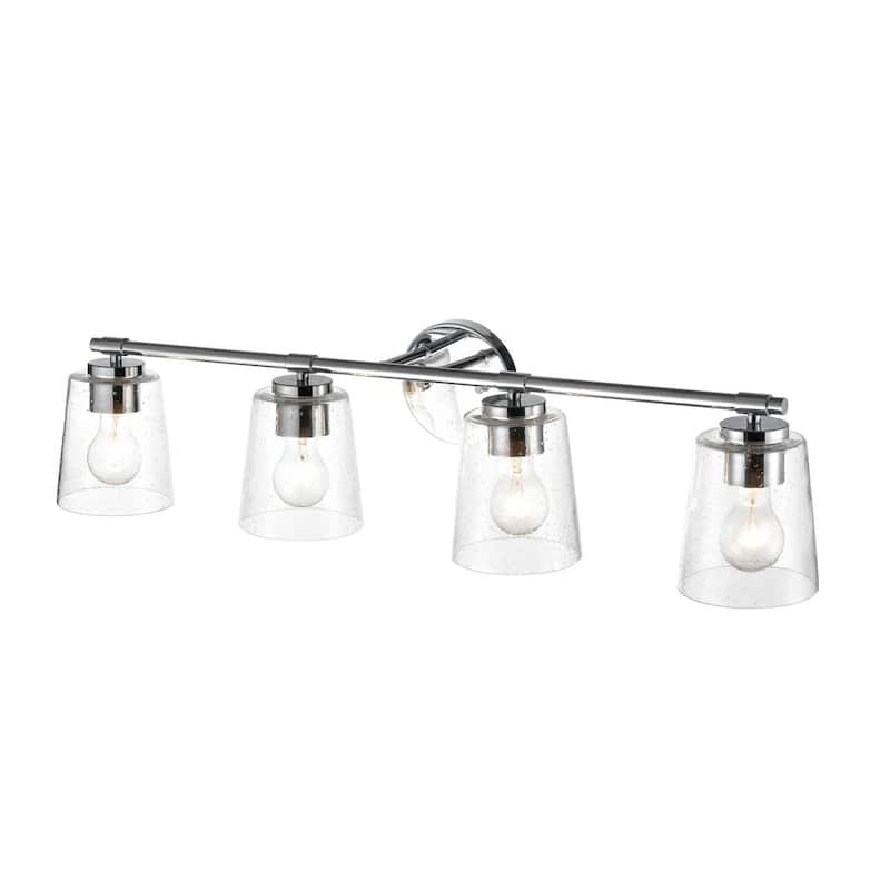 Millennium Lighting 4 Light 34" Wide Bathroom Vanity Light with Clear - Chrome