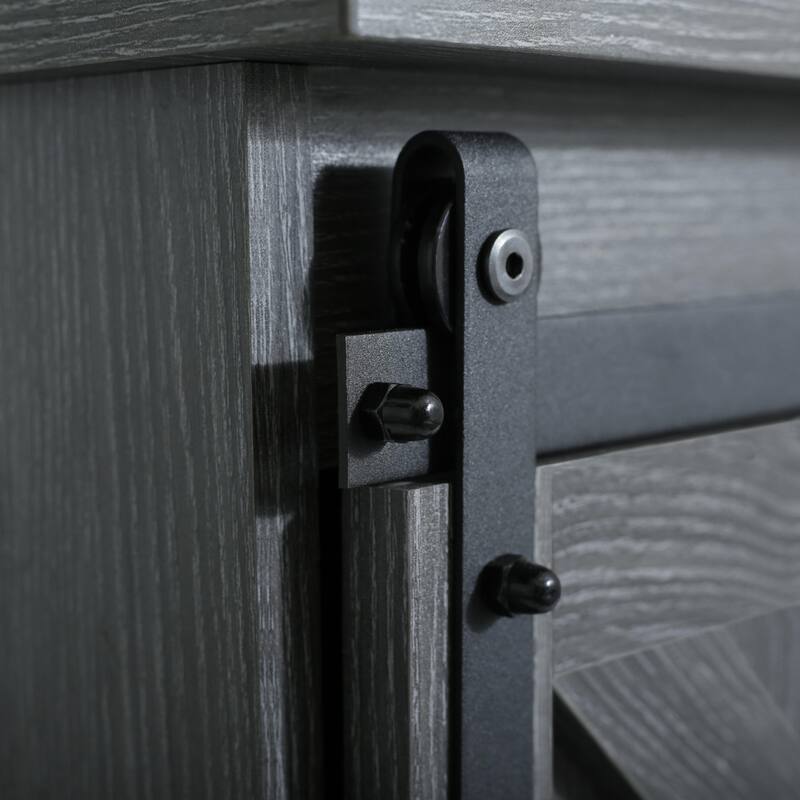 Farmhouse TV Stand for up to 60" with Sliding Barn Door