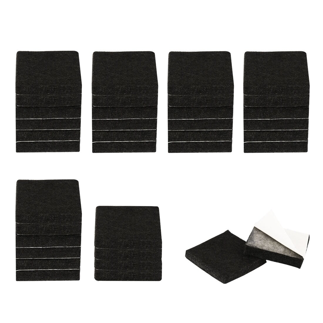 Shop 36pcs Furniture Pads Square 1 Self Stick Anti Scratch Felt Pads Reduce Noise For Chair Feet Floor Protector Black Overstock 28767080