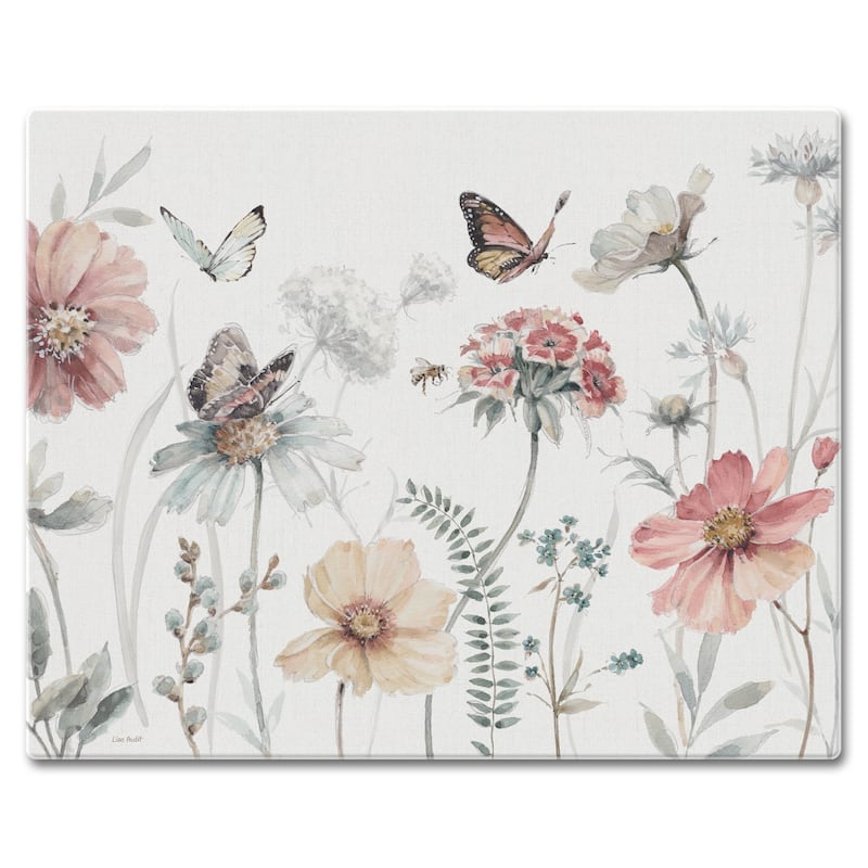 Counter Art Glass Cutting Board / Counter Saver 12"x15", A Country Weekend - 12"x15"