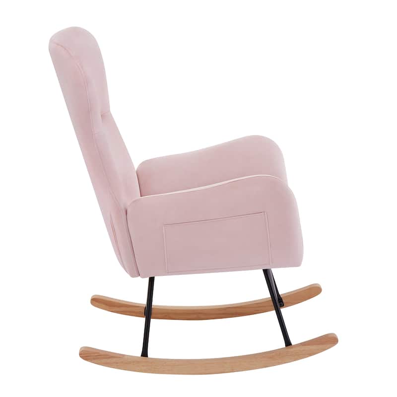 Teddy Fabric Rocking Chair for Living Room