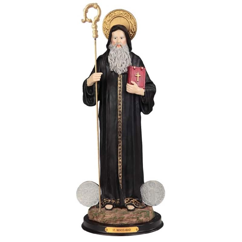 Q-Max 16"H St Saint San Benito Abad Statue Holy Figurine Religious Decoration