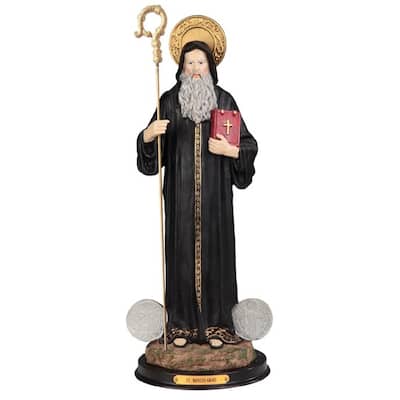 Q-Max 16"H St Saint San Benito Abad Statue Holy Figurine Religious Decoration