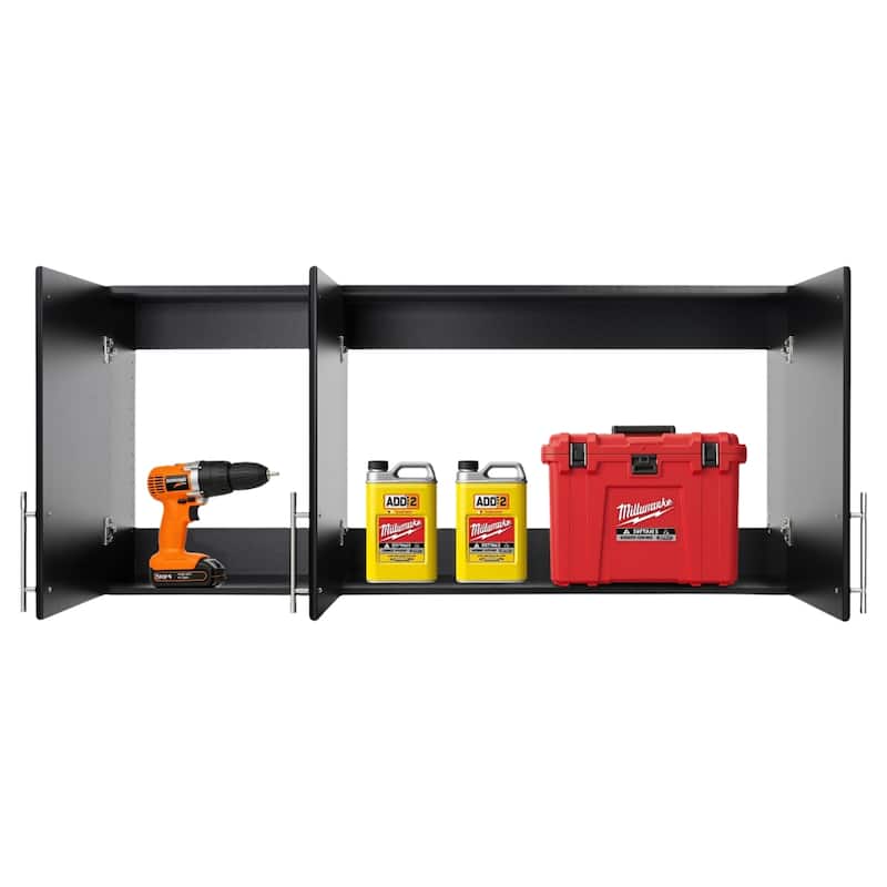 Prepac Elite 54 inch Wall Cabinet - 54 Inch - Black