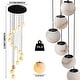 preview thumbnail 11 of 19, KAYLA Luxury 14-Light Alabaster Globe Chandelier in Vintage Copper Finish, Grand Pendant Light for Stairwells or Foyers - 138in