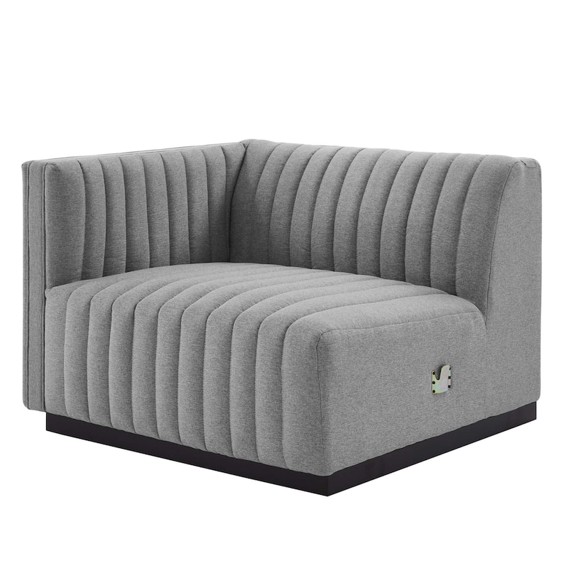 Conjure Channel Tufted Upholstered Fabric 6-Piece U-Shaped Sectional