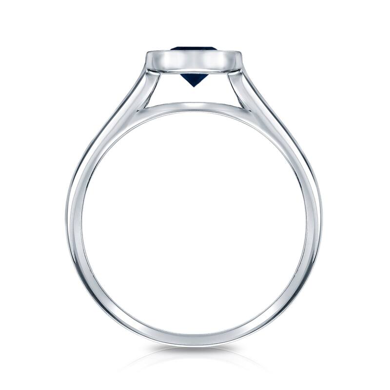 Auriya 14k Gold Bezel-set Solitaire Sapphire Engagement Ring 1.50ct TGW