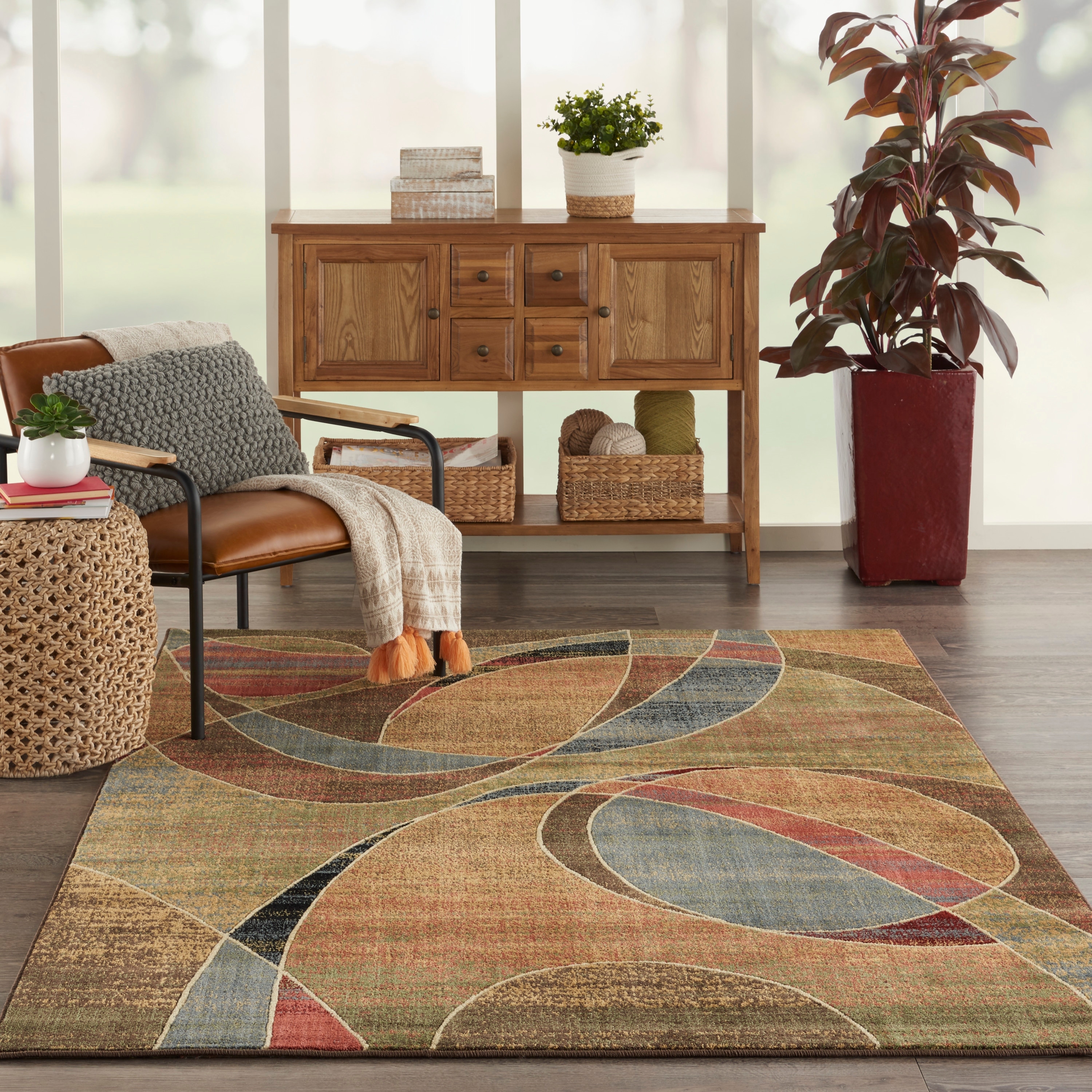 Nourison Expressions Abstract Geometric Area Rug