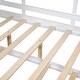 preview thumbnail 13 of 14, White Twin Size Wooden House Bed with Trundle & Storage Shelf