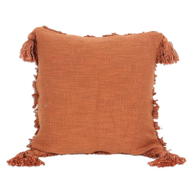 Novica Handmade Copper Delight Cotton Cushion Covers (Pair)