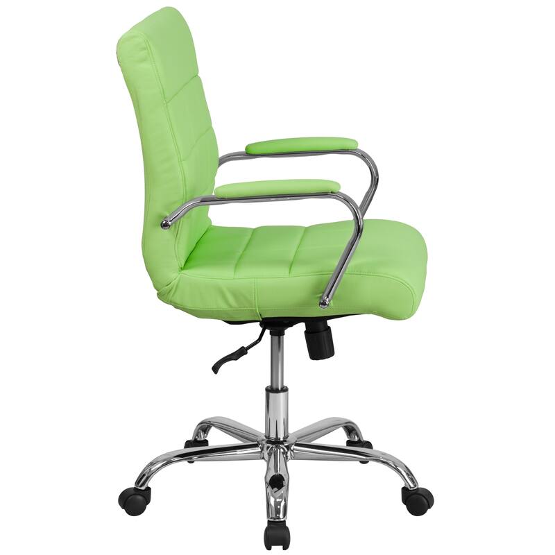 Mid-back Chrome/Vinyl Executive Swivel Office Chair