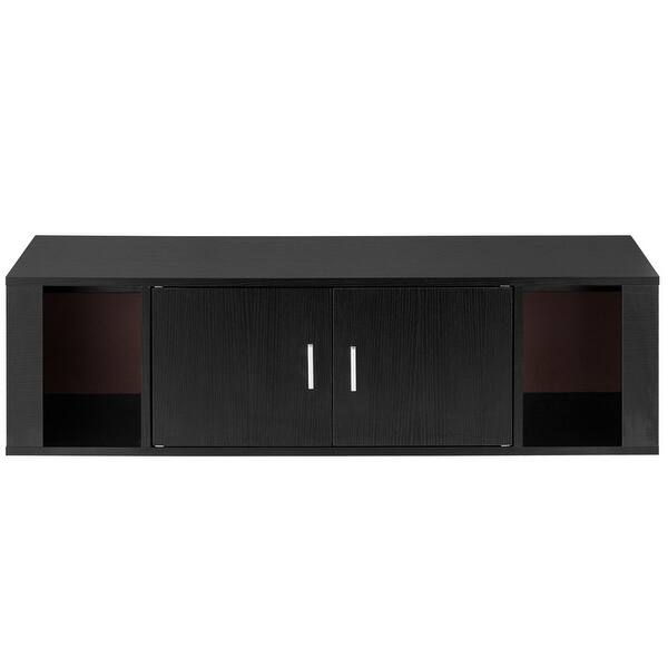 Shop Costway 2 Cube Wall Mounted Floating Hutch 2 Door Media