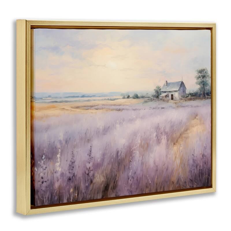 Stupell Lavender Farm Fields Framed Floater Canvas Wall Art Design By Arlington Prints