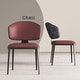 preview thumbnail 12 of 11, Modern Upholstered Leather Dining Chairs Ergonomic Kitchen Chairs with Metal Legs - 20.07"Wx18.89"Dx31.88"H