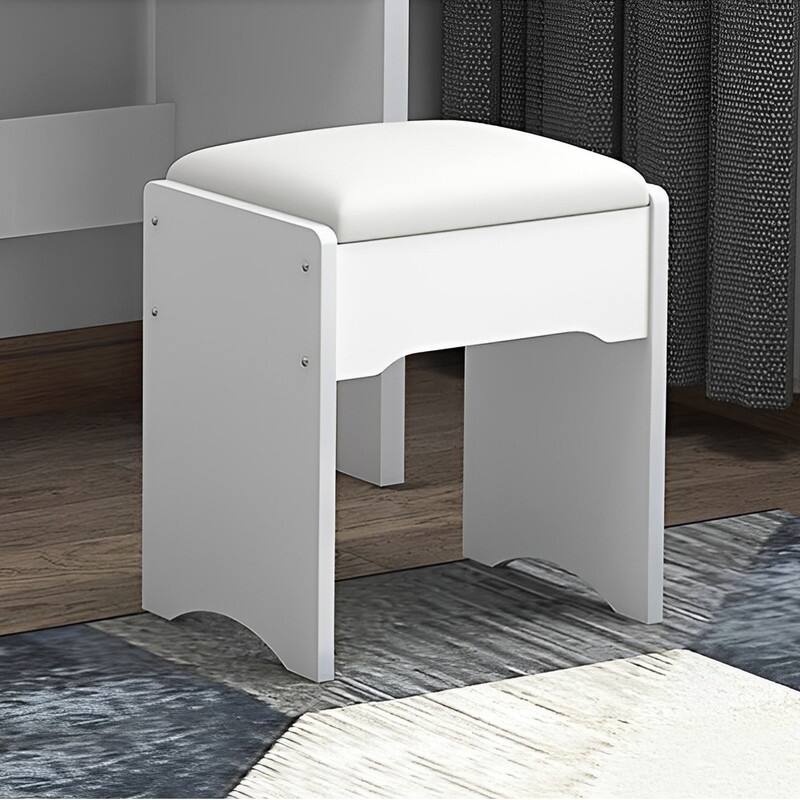 Vanity Dresser with Mirror and Stool Set Storage Drawers Luxury Furniture