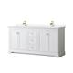 Option White / White Cultured Marble Top / Brushed Gold