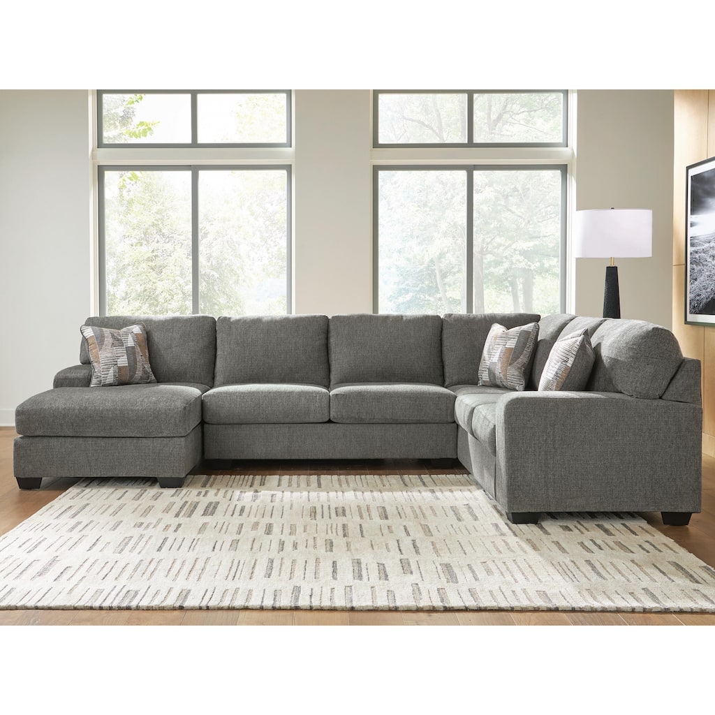 Signature Design by Ashley Seyler Lane 3-piece Sectional with Chaise - 144" W x 93" D x 39" H