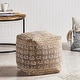 Platter Handcrafted Boho Fabric Cube Pouf by Christopher Knight Home ...