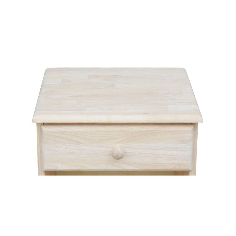Cool Nightstand - Solid Wood, Fully Assembled - Modern Bedside Table with Drawer - 19" Wide