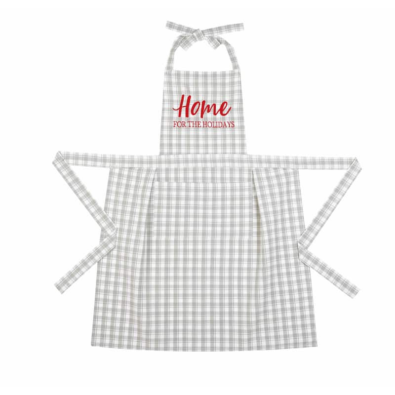 Mistletoe & Co. Grey Plaid Home Apron