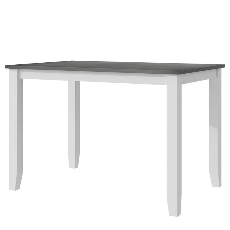 Minimalist Wood Dining Table Set with 4 X-Back Chairs（Set of 5）