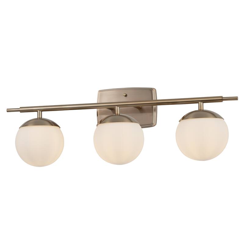 EVOLV Fusion Epoch 3-Light Bath Bar with Opal Glass Shade - Polished Chrome