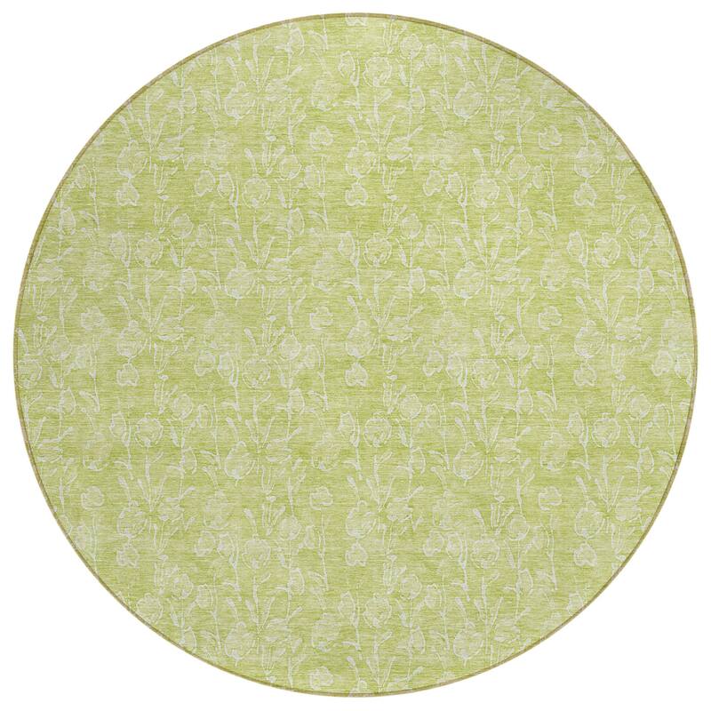 HomeRoots Floral Transitional Rectangle Outdoor Rug