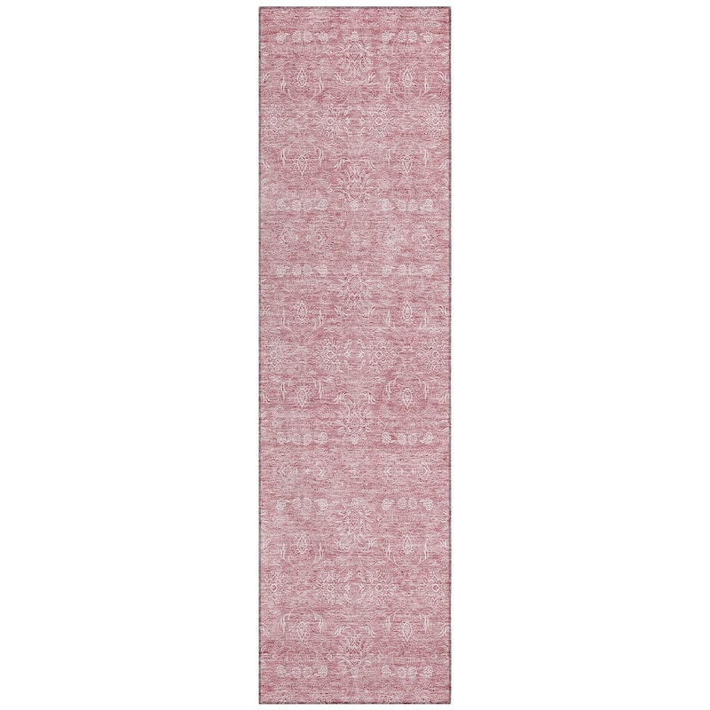 Machine Washable Indoor/ Outdoor Chantille Traditional Floral Rug