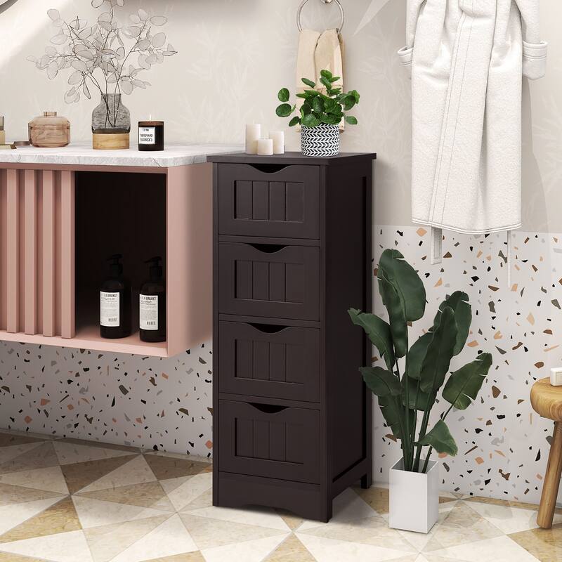Costway 32.5'' Bathroom Floor Cabinet with Anti-tipping Device