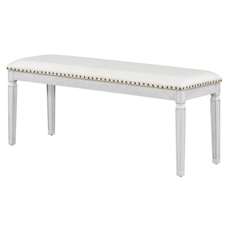 Rustic Farmhouse Extendable Dining Table Set for Six with Four Chairs and Bench for Cozy Gatherings