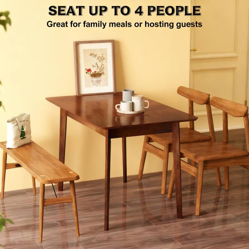 GDFStudio - Oliver Mid-Century Modern Rectangular Dining Table(Only table) - Rectangle