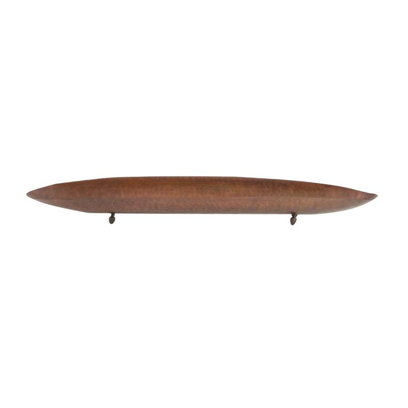 Metal Tray - Set of 2 Brown - Roche River Decor - 7"W x 36"L x 4"H