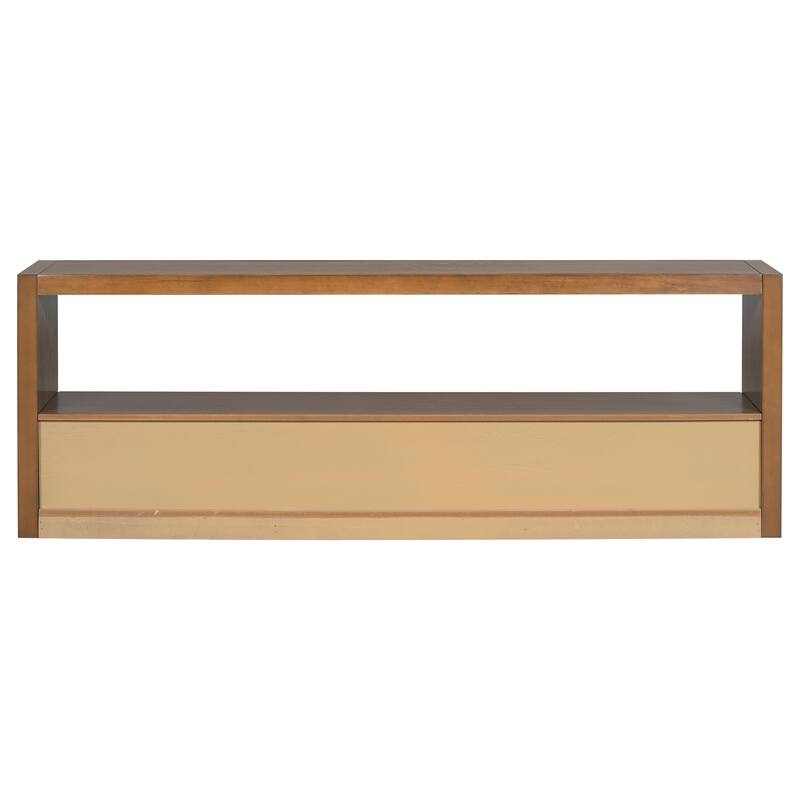 Minimalist Wood TV Stand with 3 Drawers and Large Storage Capacity Shelf for Living Room Bedroom and Office