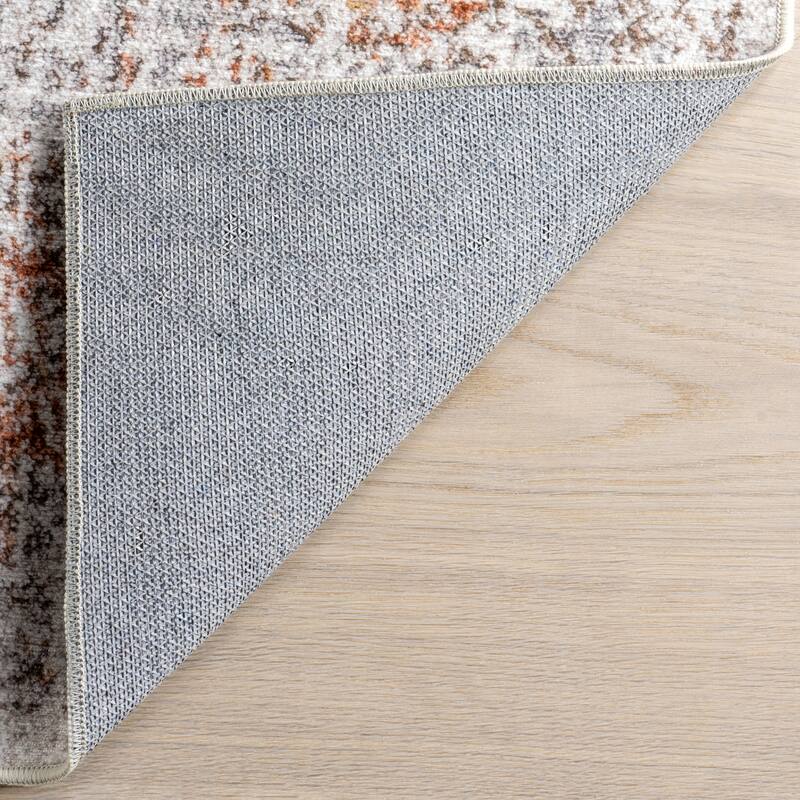 Nuloom Iana Medallion SplashGuard Machine Washable Area Rug