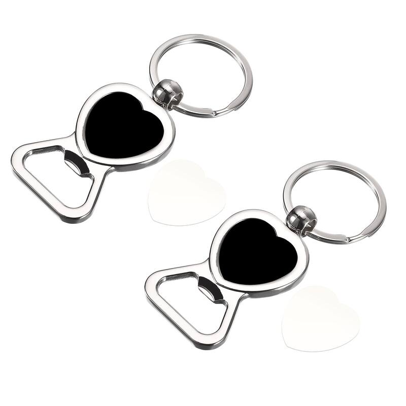 Keychain Bottle Opener, Stainless Steel Flat Beer Bottle Opener Silver