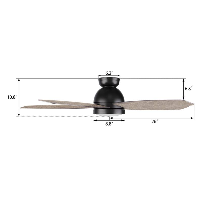 CARRO Cerus 52" 5-Blade Indoor Ceiling Fan with Light and Remote - N/A