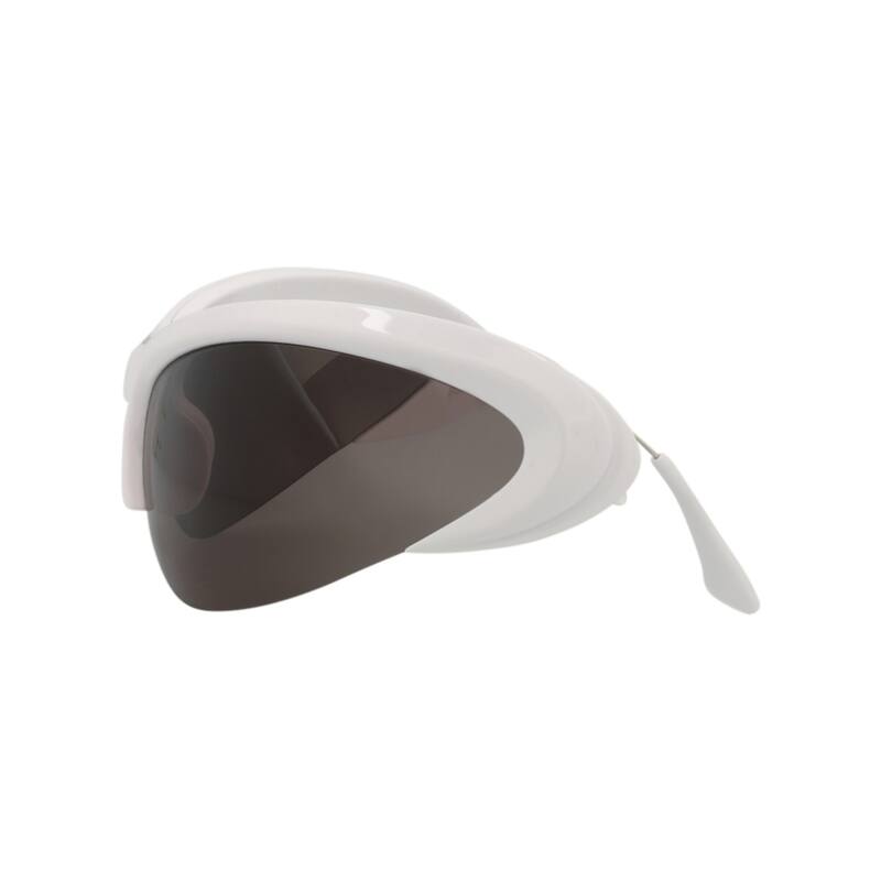 Balenciaga Shield-Frame Bio Injection Sunglasses - White Silver Grey - NS