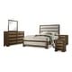 preview thumbnail 9 of 7, Furniture of America Collins 5-Piece Brown Solid Wood Oversized Bedroom Set