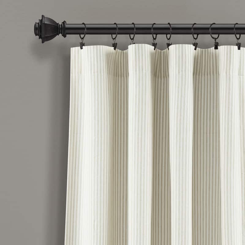 Lush Decor Vintage Stripe Yarn Dyed Cotton Window Curtain Panel Pair