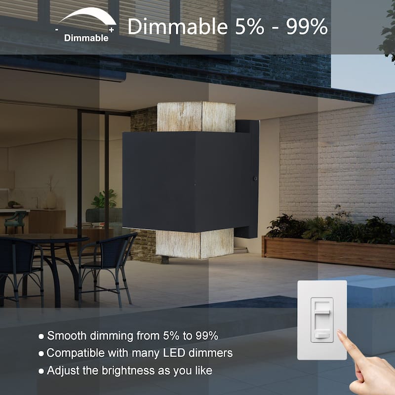 8-inch LED Outdoor Wall Sconce