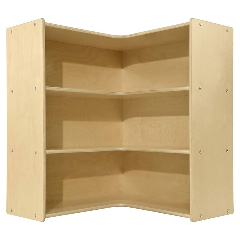 Contender Brich Wood BookShelf, 2 Storage Display Shelves, Sturdy Bookcase Classroom Organizer For Toys - 27.75-Inch Height