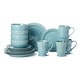 preview thumbnail 1 of 7, Certified International Coastline Blue 16 Piece Dinnerware Set, Service for 4 - 10.50"L x 10.50"W x 1.13"H