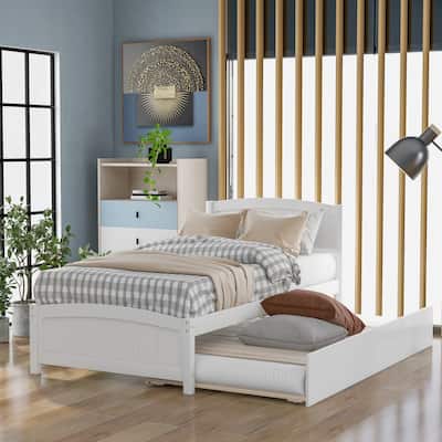 Twin size Platform Bed with Trundle
